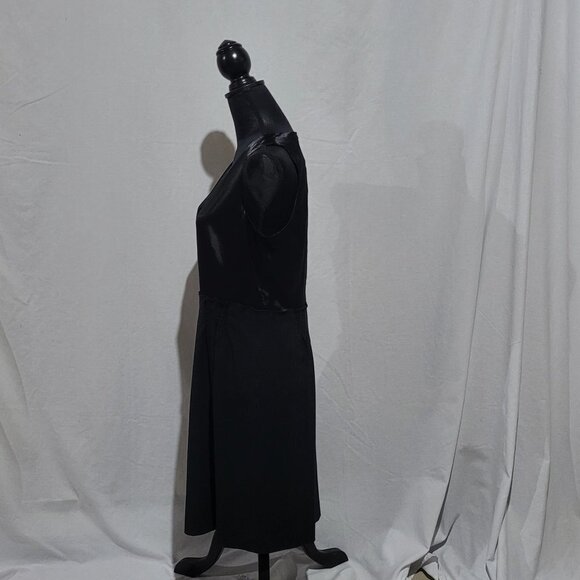 Tahari dress Jayden sleeveless satiny LBD little black dress evening formal new - Picture 4 of 16